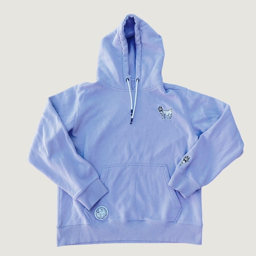 GOAT USA Purple Pullover Hoodie Sweatshirt Medium Logo Crowned Goat Streetwear